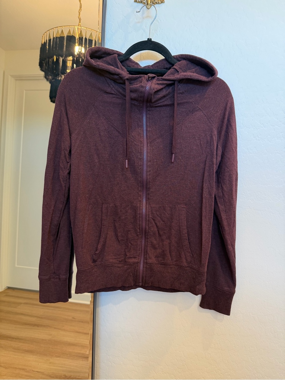 Zella Maroon Zip-Up Hoodie Jacket